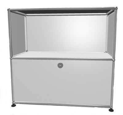 USM Haller Sideboard 1 Offen / 1 Klappe Reinweiß - FAST DELIVERY